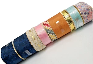 Vintage WFR Ribbon 9 Roll Lot Various Styles colors sizes - Picture 1 of 12