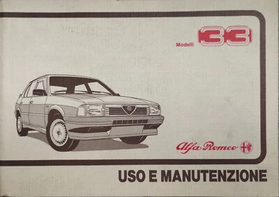 libretto uso e manutenzione Alfa Romeo 33 - Immagine 1 di 2