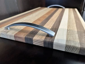 NEW - Serving Charcuterie Board Handmade with Handles 20 x 13 inches - Picture 1 of 5