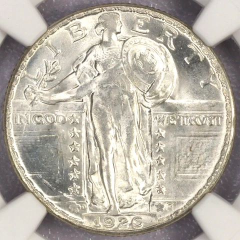 1926-D 25c Standing Liberty Quarter - NGC MS 63 Cover
