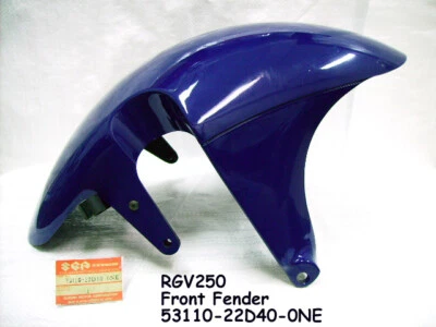 Suzuki RGV250 Front Fender 1993 NOS GSX-R400 Mud Guard 1994 OEM 53110-22D40-0NE Foto 1 de 4