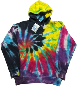 COLORTONE FLASHBACK TIE DYE Herren Small Baumwollmischung Pullover Hoodie NEU c - Bild 1 von 18