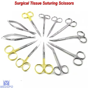 Tijeras de operación quirúrgica Médico veterinario enfermería iris encías instrumentos de disección - Imagen 1 de 20