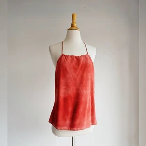 BANANA REPUBLIC 100% Leather Suede Halter Top Large - Picture 1 of 6