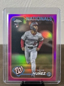 Nasim Nunez 2024 Topps Chrome Update Series #USC173 RC Magenta /399 Nationals - Picture 1 of 3