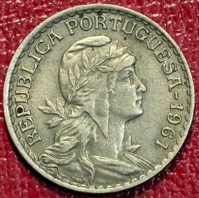 MONEDA DE 1 ESCUDOS PORTUGAL 1961 ALTA CALIDAD XF/AU-OCT442 Foto 1 de 2