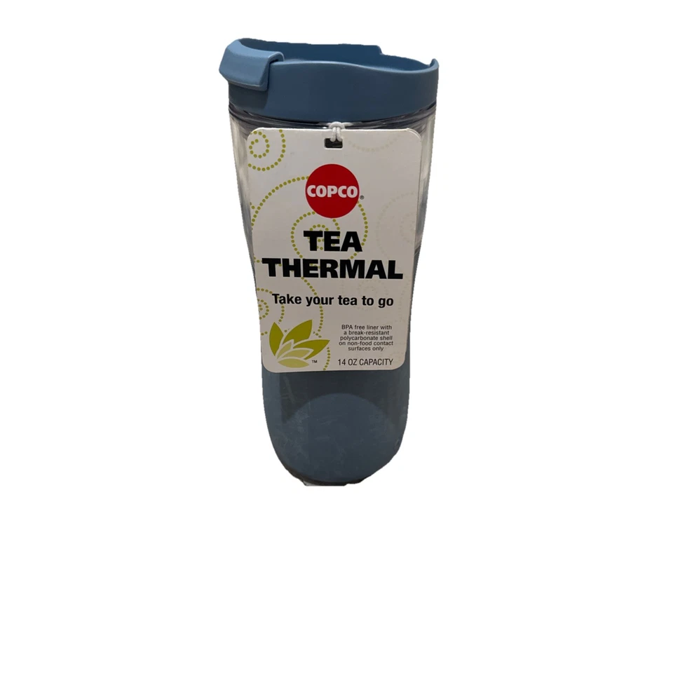 Copco Tea Thermal Travel Tumbler with removable Tea Infuser NWT Blue - Image 1 of 4