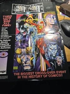 Deathmate Poster Signed By Bob Layton and Mike Leeke 22x17 1993 Valiant Image - Picture 1 of 15