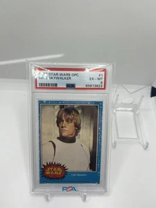 1977 Star Wars Luke Skywalker #1 OPC O-Pee-Chee PSA 6 EX-MT - Picture 1 of 2