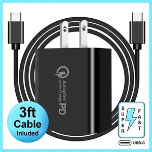 Caricabatteria da parete PD veloce cavo USB C per Motorola Edge + Razr Moto G Play 2025 - Foto 1 di 35