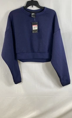 Nike Womens Blue Solid CJ9475 Standard Fit Sweater Large VN - Image 1 of 4