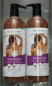 2x Skin-aid-medics African Black Soap Hyaluronic EXFOLIATING COLLAGEN SHOWER GEL - Bild 1 von 3