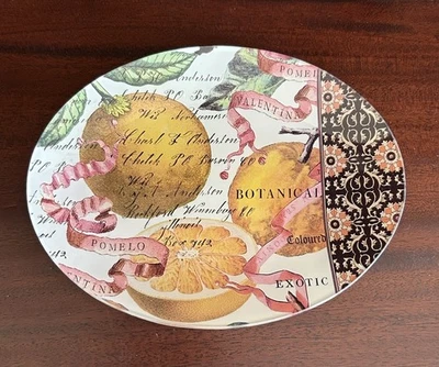 Michel Design Works Glass Citrus Soap Or Trinket Dish 6.25’’ x 5’’ ~ Pre-owned - Image 1 of 2