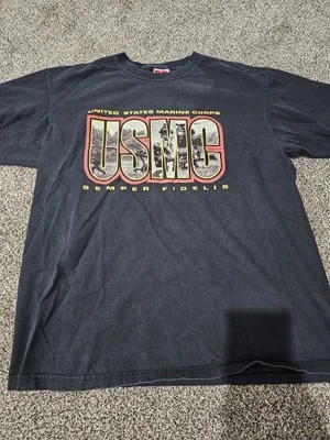 vtg usmc t shirt xl - Image 1 of 4