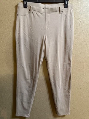 TIME AND TRU KNIT JEGGINGS SZ XL (16-18) BEIGE STRETCH PULL ON - Image 1 of 3