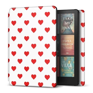 Hülle für Kindle Paperwhite 12. Gen 2024 - Slim Smart Auto Sleep Cover, Rotes Herz - Bild 1 von 7