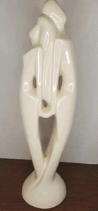 Vintage 90er Art Deco Haeger Post Modern Statue Paar Figur Liebhaber MCM Deko - Bild 1 von 8