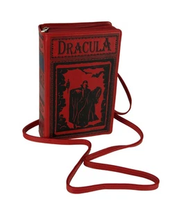 Book of Dracula Vinyl Handbag Novelty Clutch Purse Crossbody Bag - Picture 1 of 3