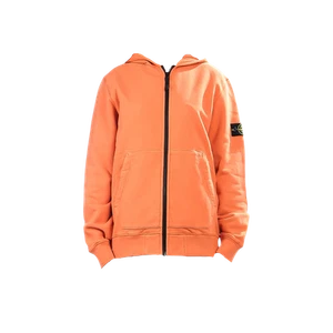 (Kids) Stone Island 60740 Cotton Fleece Full Zip Hooded Sweatshirt Rust - 21FW - Picture 1 of 1
