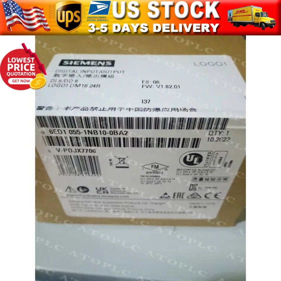 ¡Nuevo logo Siemens 6ED1055-1NB10-0BA2! DM16 24R expansión 6ED1 055-1NB10-0BA2 Foto 1 de 4