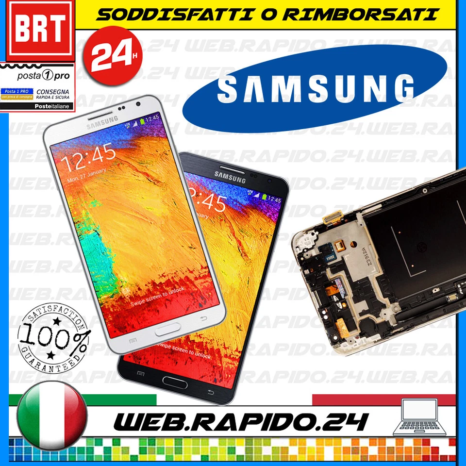 DISPLAY LCD+TOUCH SCREEN+FRAME SAMSUNG NOTE 3 SM-N9005 SCHERMO VETRO OLED - Immagine 1 di 1
