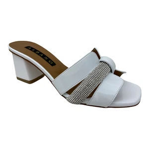 SCARPE SANDALO SANDALI TACCO DONNA ALBANO A3126 PELLE BIANCO ORIGINALE PE 2022 - Foto 1 di 6