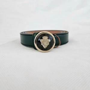 Gucci Green Leather Belt with Èblem Buckle - Picture 1 of 6