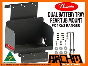 VONNIES Dual Battery Tray TUB MOUNT Suits HOLDEN RC COLORADO / RA RODEO 2003-ON - Picture 1 of 2