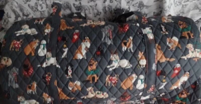 Vera Bradley Holiday Dogs Large Traveler Duffel Bag Travel Dog Breeds NWT - Image 1 of 4