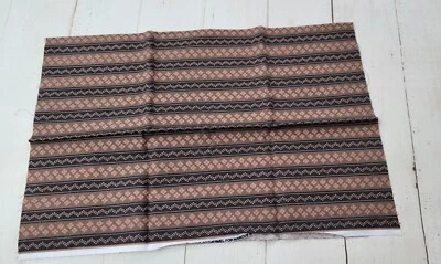 De colección Judie Rothermel para Marcus Brothers Textiles Marrón Negro Rayas Repro FQ Foto 1 de 2