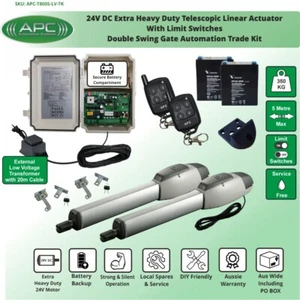 Double Swing Electric Gate Opener Automatic Motor Remote Control Complete Kit - Picture 1 of 4