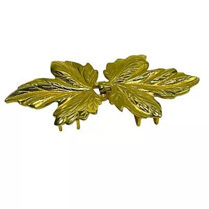 Vintage Damen Gürtelschnalle goldfarben Blätter - Bild 1 von 9