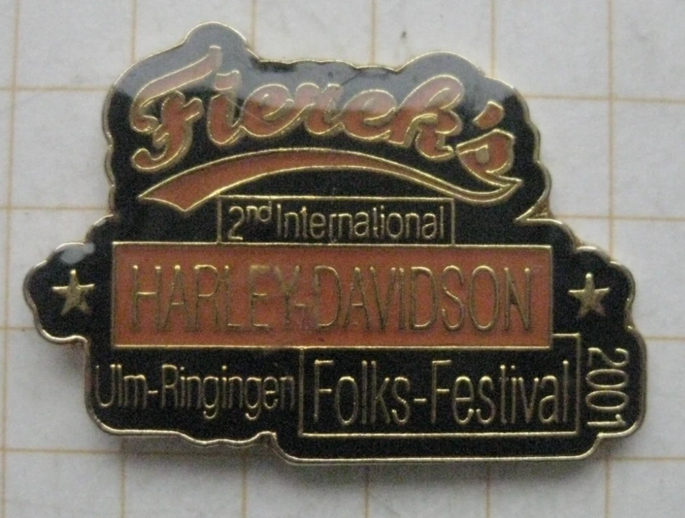 HARLEY DAVIDSON / FIERECK`S 2nd FOLK-FESTIVAL ULM ......... Motorrad Pin (275a) - Bild 1 von 1