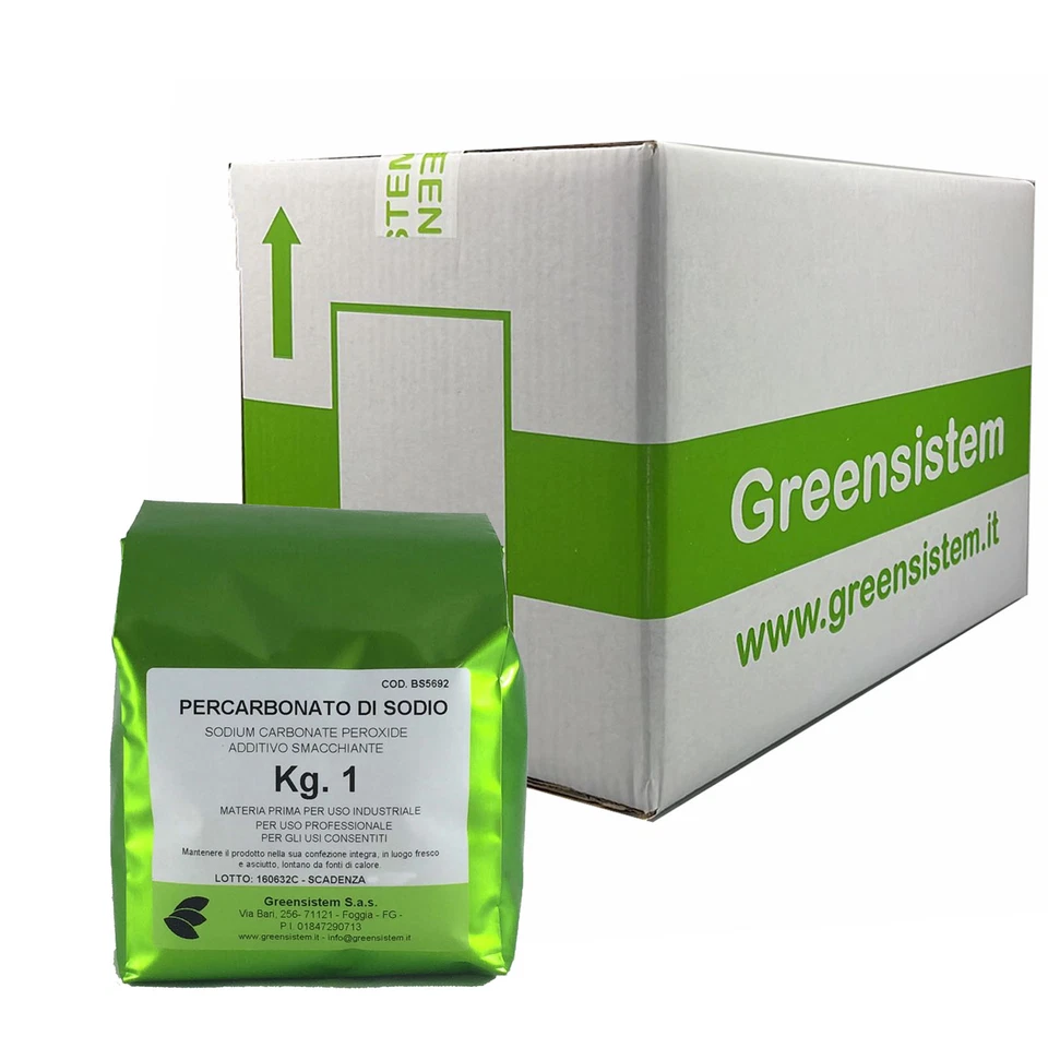KG. 20 PERCARBONATO DI SODIO IN CONF. DA KG. 1 - PURO - SMACCHIANTE, SBIANCANTE
