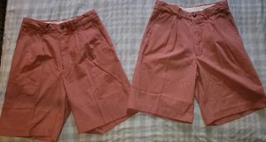 Nagelneu! Murrays Toggery Shop Shorts Herren 28 rot Chino Nantucket Rottöne Plissee - Bild 1 von 8