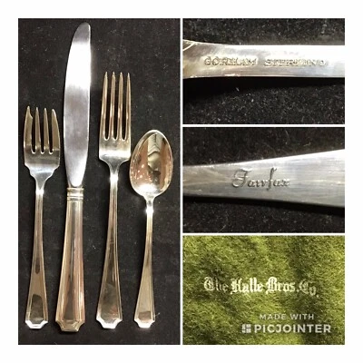 Fairfax por Durgin-Gorham Plata Esterlina Cena Tamaño Lugar Ajuste(s) 4 piezas (LL10) Foto 1 de 4