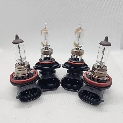 Sylvania & Osram Halogen Headlight Bulb 9005 & H11 High/Low Beam Full Set of 4 - Image 1 of 4