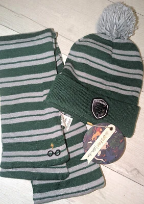 Harry Potter Slytherin Lulu & Roo Niño Pequeño 2 piezas Gorro Talla Única y Bufanda Talla M Foto 1 de 3