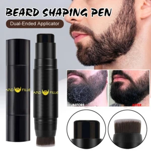 Waterproof Beard Pencil Filler Hair Grower Long Last Moustache Eyebrow Brush Pen - Picture 1 of 12