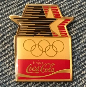 1984 Coca Cola Olympic Pin ~ Coke ~ Los Angeles Summer Games ~ Stars in Motion - Bild 1 von 2