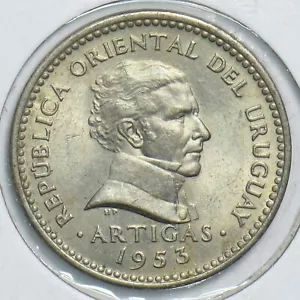Uruguay 1953 10 Centesimos 298960 combine shipping - Picture 1 of 2