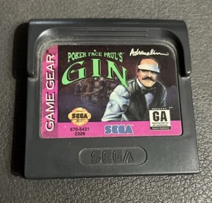 Sega Game Gear Poker Face Paul's Gin Tested And Works! Game Only! - Picture 1 of 2