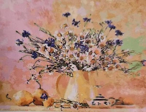 Paint by Number 40cm x 50cm Unframed Vase of Flowers - Foto 1 di 4