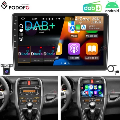 DAB+ Autoradio Für Toyota Auris E150 2006-2012 Carplay GPS Navi Android 13 2+64G - Bild 1 von 4