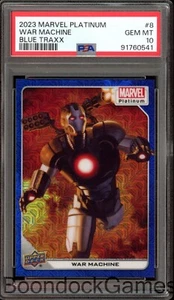 PSA 10 2023 Marvel Platinum War Machine #8 Blue Traxx 133/499 Upper Deck Pop 2 - Bild 1 von 2