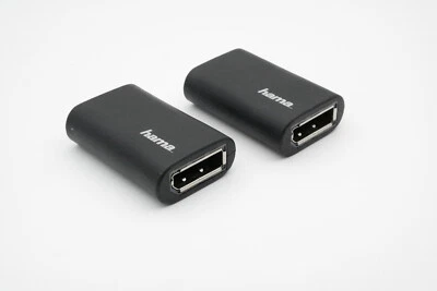 2x Hama 200345 DisplayPort-Adapter, Ultra-HD 4K - Schwarz DisplayPort-Verbindung - Bild 1 von 4