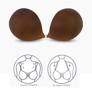 NuBra SE998 Reggiseno adesivo push up senza cuciture (cioccolato, C) + cinghie Nu Way USA $68 - Foto 1 di 7