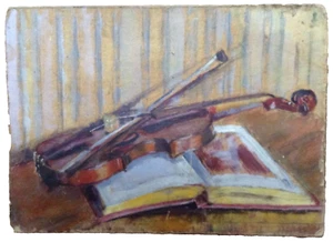 Edouard VUILLARD ? - Antique French Post-Impressionist Oil 1890's - The Violin - Picture 1 of 7