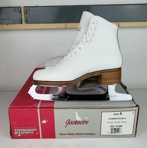 Don Jackson Ice Skates Competitor II Mark V Blade England DJ 1130 Women's Size 5 - Picture 1 of 12