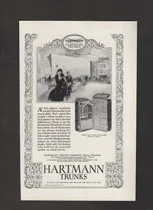 1925 Hartmann Wardrobe Trunks Racine WI Nice Vintage Print Ad N25 - Picture 1 of 1